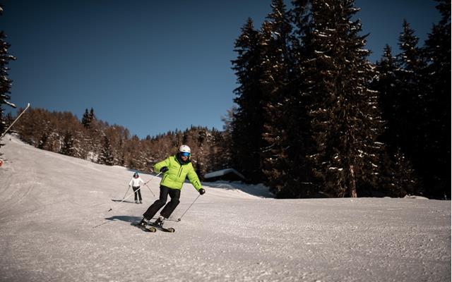 Skifahren in der Natur