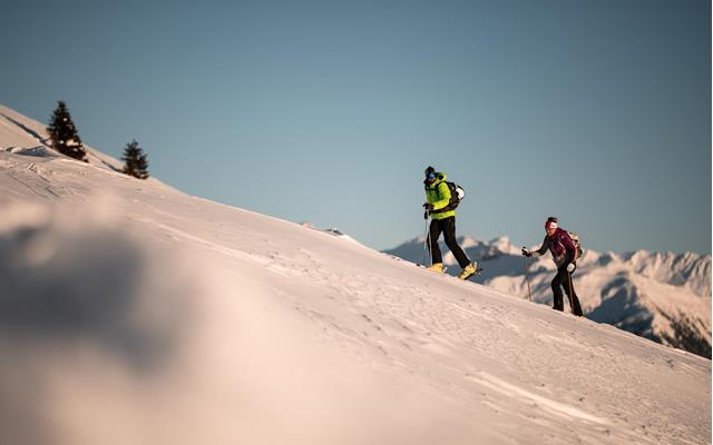 Aufstieg während einer Skitour